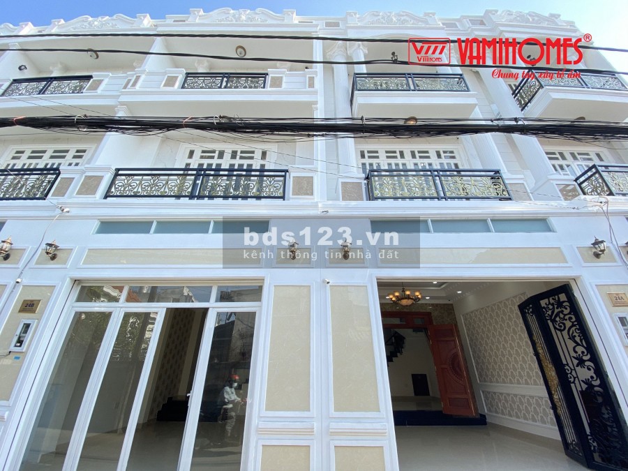 Bán nhà 3 tầng mặt tiền đường số 8 Hiệp Bình Chánh dtsd 5X11.4 gần chợ Bình Triệu