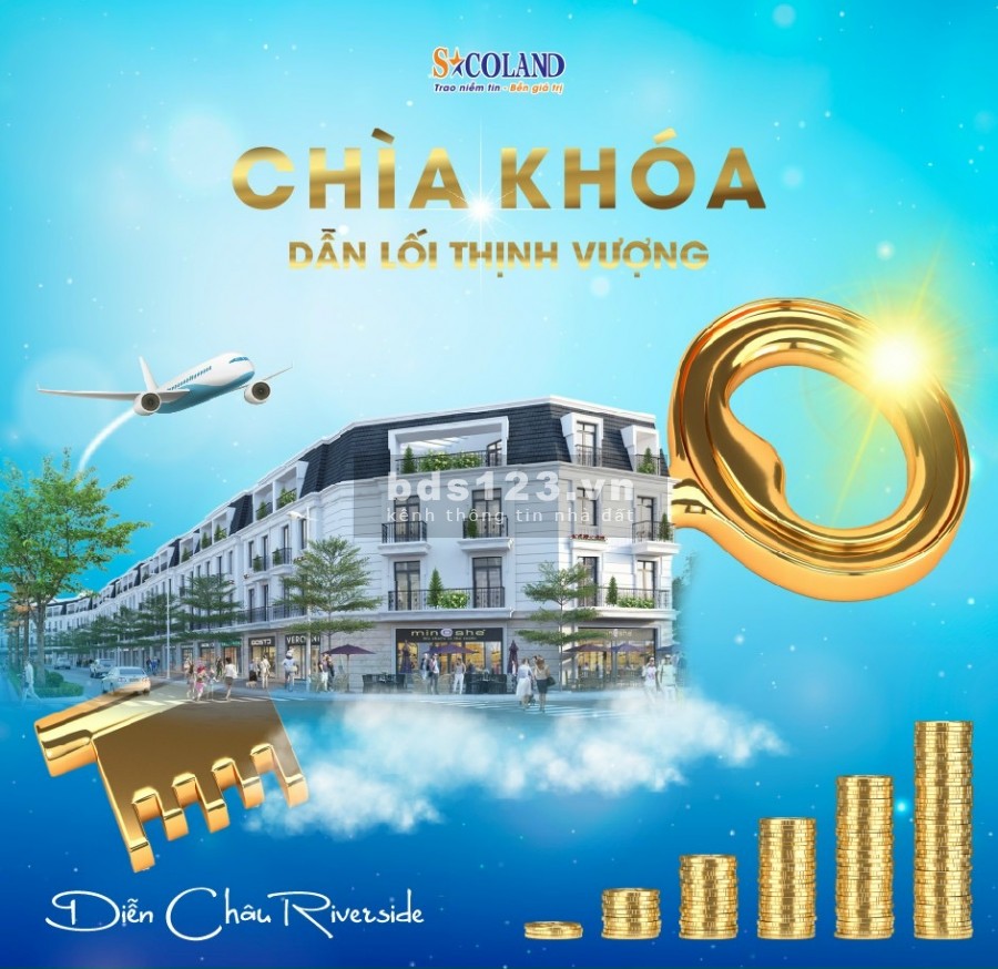 Bán đất nền dự án Diễn Châu Riverside diện tích sử dụng 108m2, giá bán 14 triệu/m2