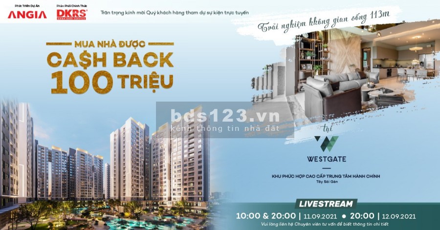 Đón Đầu 2022 Cùng West Gate, xứng tầm đẳng cấp, hỗ trợ vay lãi suất ân hạn 0%, lhcc
