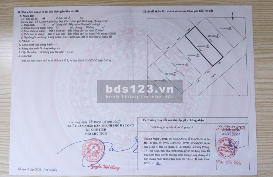 Đất phân lô Đại Yên, cạnh dự án Hạ Long Xanh, đường bê tông trước nhà 5m, giá tốt