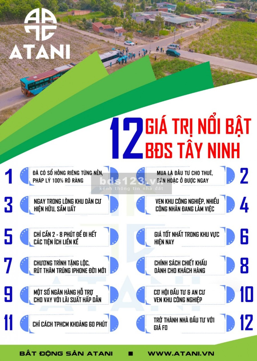 Bán đất thổ cư vùng ven cạnh khu công nghiệp Hiệp Thạnh, Gò Dầu, Tây Ninh, full thổ cư