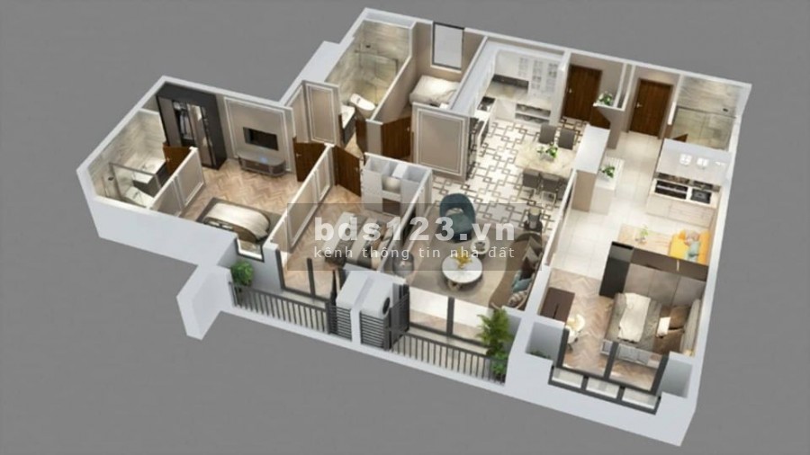 Bán căn hộ 2 cửa chính 4PN 135m2 thanh toán 30% (1.1 tỷ) nhận nhà. Còn lại đóng giãn 3 năm