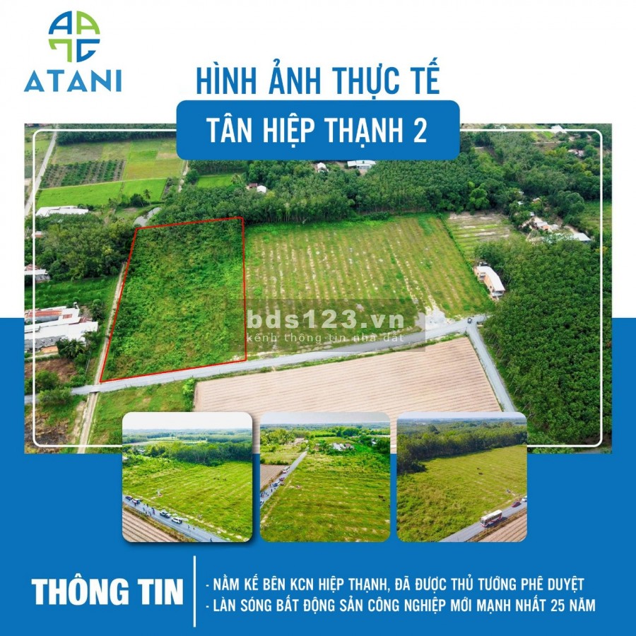 Bán đất thổ cư vùng ven cạnh khu công nghiệp Hiệp Thạnh, Gò Dầu, Tây Ninh, full thổ cư