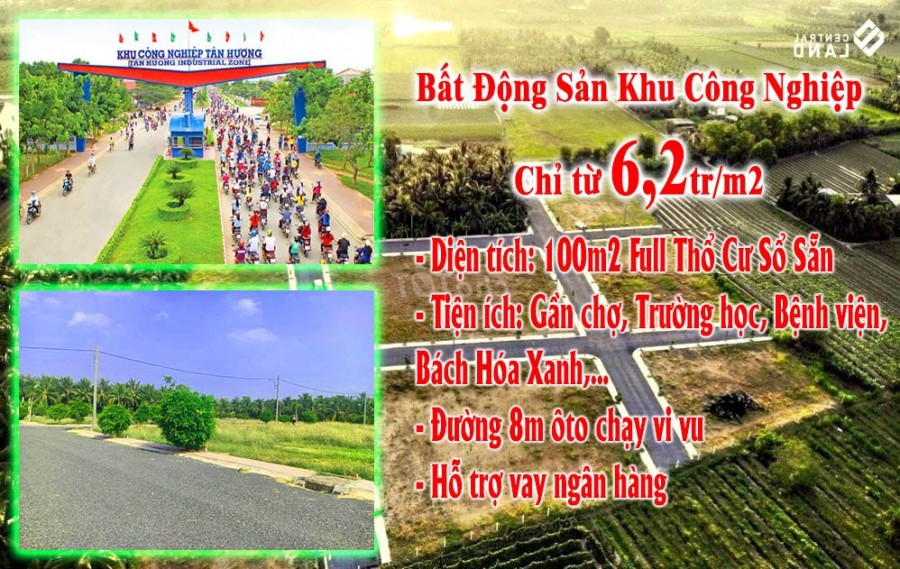 Cần bán gấp đất nền chính chủ ngay khu công nghiệp Tân Hương, sở hữu ngay, thổ cư 100%