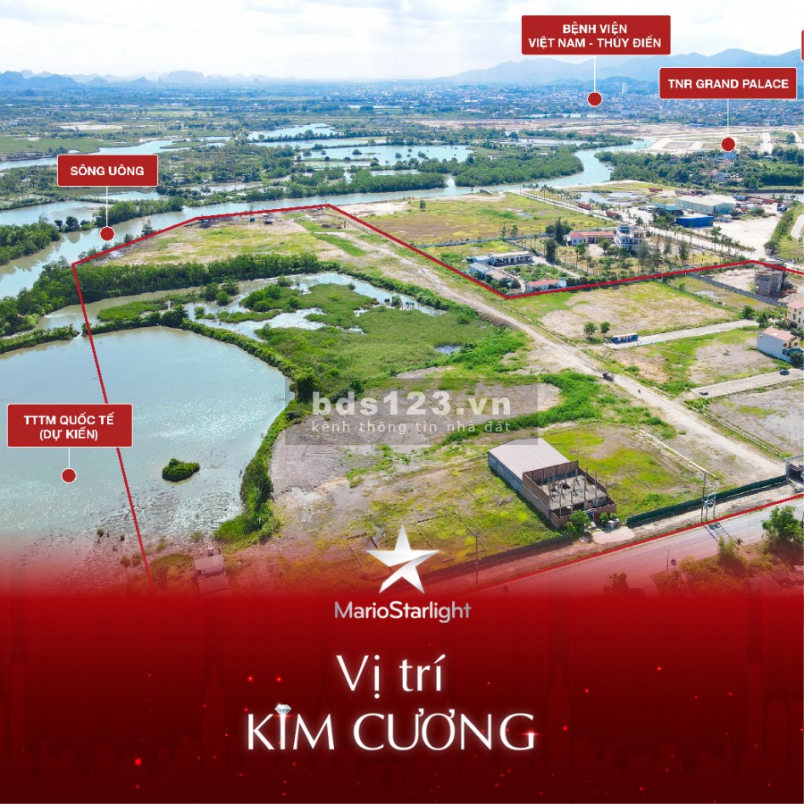 Mở bán lô đất hoa hậu ngay cạnh đường Quốc Lộ 18 dự án Mario Starlight Uông Bí, Quảng Ninh