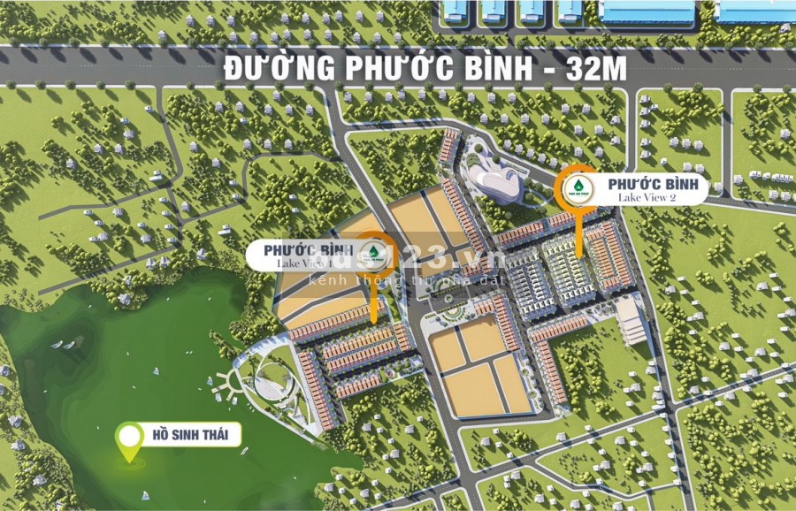 Bán đất nền dự án Phước Bình LakeView suất đầu tư đặc biệt tại bất động sản Long Thành