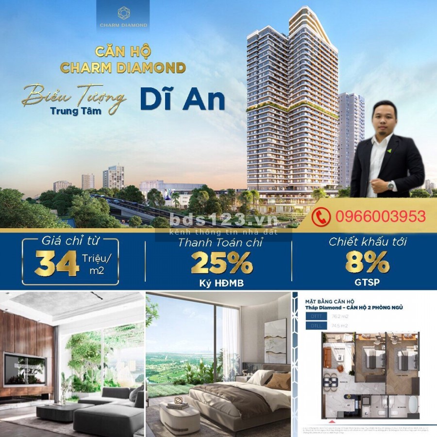 Chỉ từ 200 triệu sở hữu căn hộ cao cấp Charm City thanh toán 1% mỗi tháng, chiết khấu cao