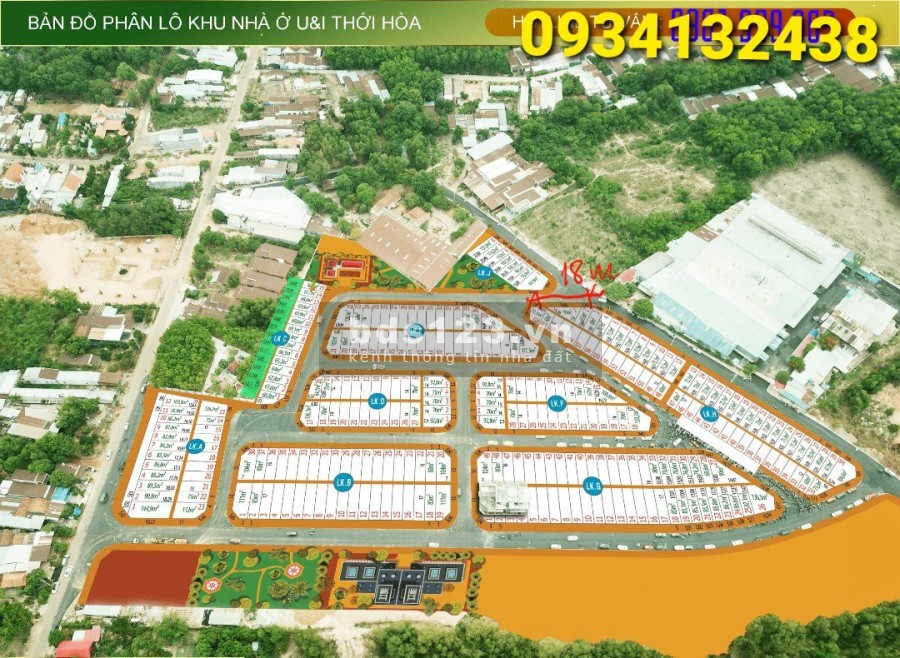 Đất TT Thị Xã Bến Cát, Gần ĐH Quốc tế Việt Đức giá đầu tư 8/9