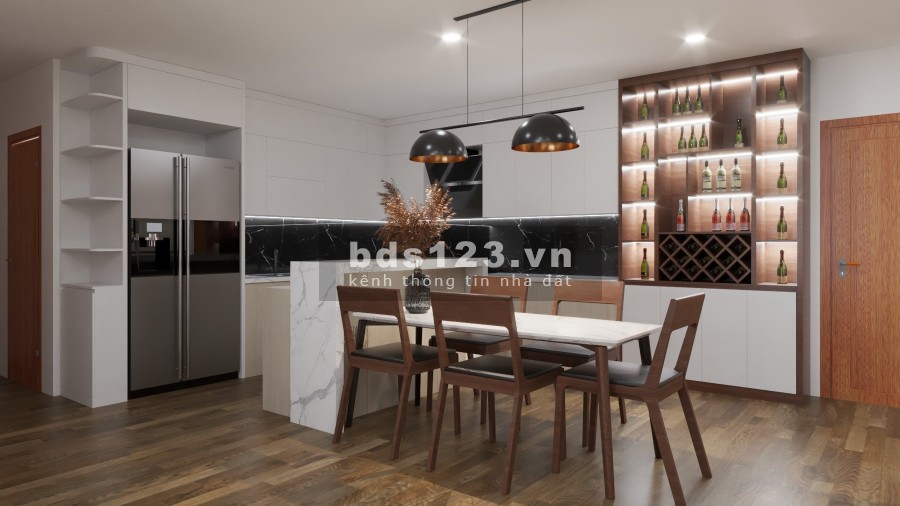 Bán căn hộ kép 2 cửa chính DT 135m2 gồm 95m2, 3PN + 1 studio đóng 30% (1.1 tỷ) nhận nhà