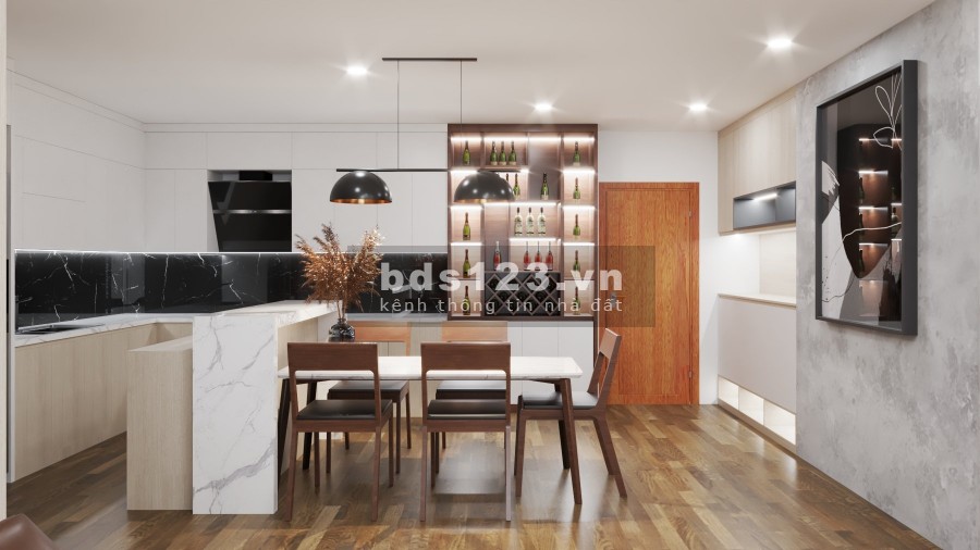 Bán căn hộ kép 2 cửa chính DT 135m2 gồm 95m2, 3PN + 1 studio đóng 30% (1.1 tỷ) nhận nhà