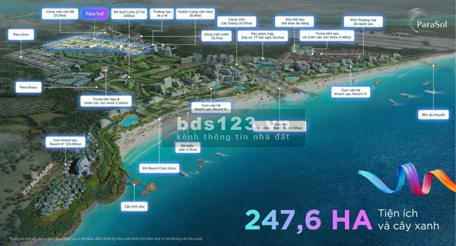 Mở bán liền kề, nhà phố tại bãi dài Para Sol Cam Ranh chiết khấu đến 16,5%, bàn giao ngay