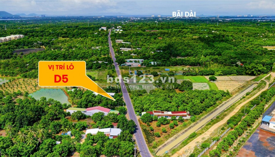 Hàng hiếm mặt đường Đinh Tiên Hoàng tại Cam Lâm Khánh Hòa giá chỉ 18,5tr/m2