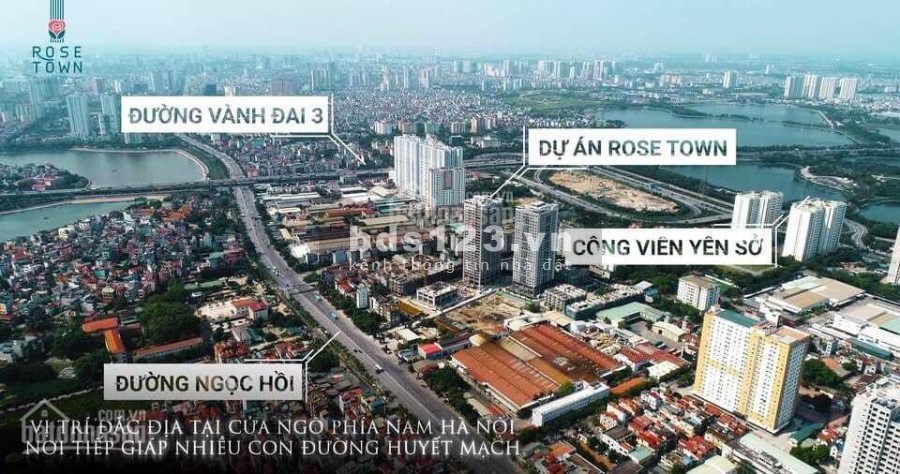 Chit với 750 sở hữu căn hộ 3 pn tại dự án chung cư Rose Town đẹp nhất Quận Hoàng Mai