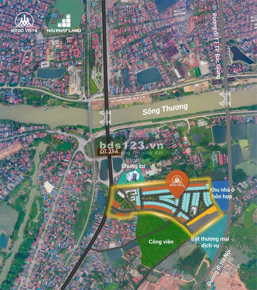 Chỉ 600triệu đồng sở hữu ngay 1 lô dự án Mỹ Độ Vista City TP Bắc Giang