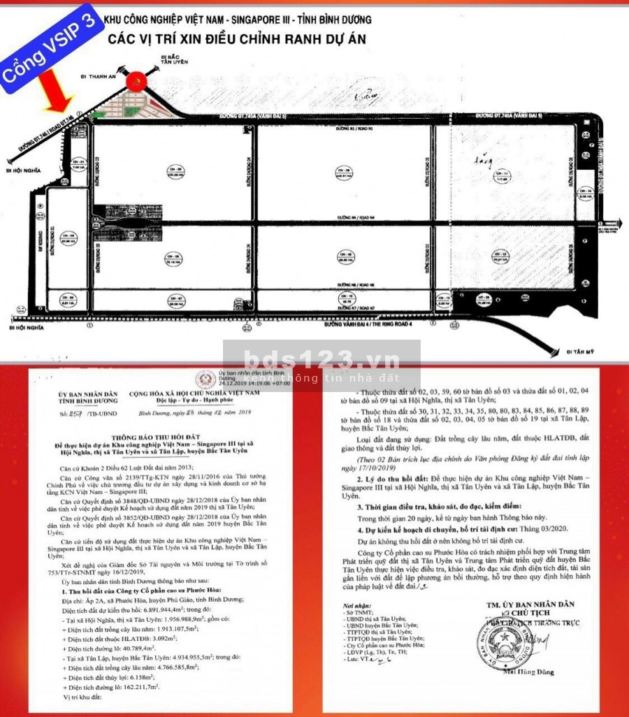 Cần tiền bán gấp lô đất mặt tiền đường DT 746 sổ hồng riêng giá 800 triệu, chính sách ưu đãi