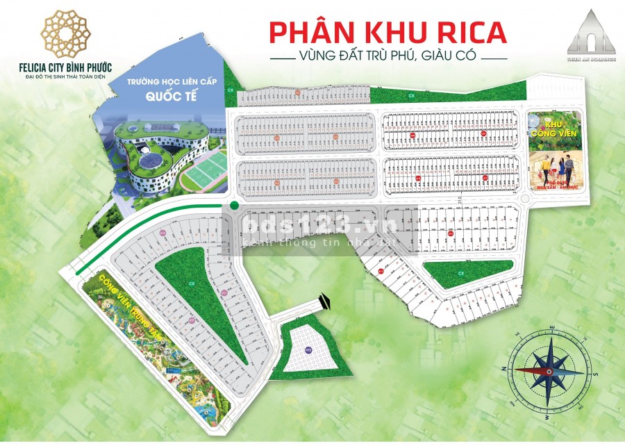 Bán Đất Nền Felicia city Bình Phước, huyện Phú Riêng giá bán chỉ 400 triệu/nền