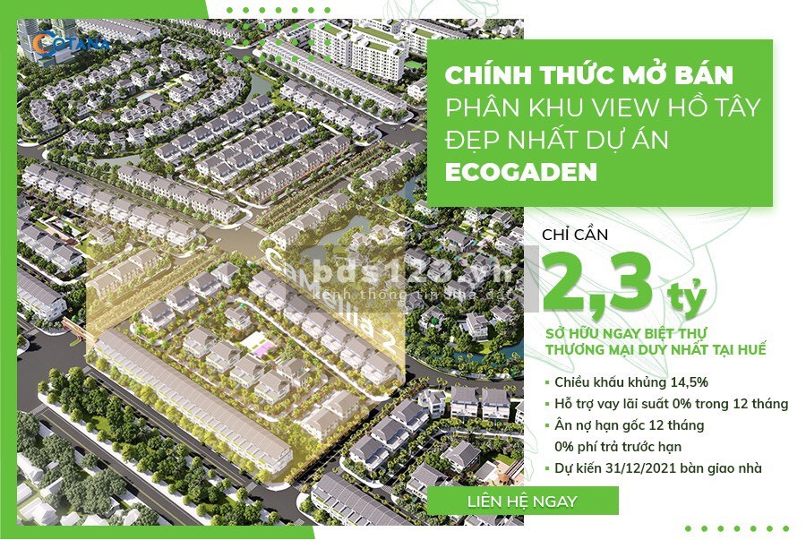 Mở bán dự án Eco Garden Huế, phân khu CAMELLIA 2, hỗ trợ vay ngân hàng lên đến 80%