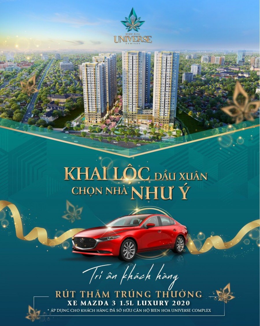 Cơ hội sở hữu căn hộ Biên Hòa Universe Complex 2pn 73m2 giảm còn 1,6 tỷ, pháp lý lâu dài