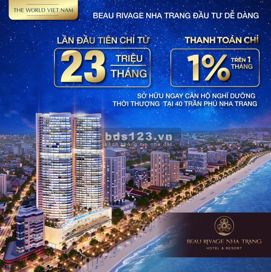 Bán Căn Hộ Biển 40 Trần Phú-Dự Án Beau Rivage Nha Trang-Hoa Hồng Sale 2%