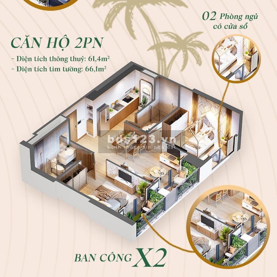 Bán nhanh chung cư căn hộ 2pn, 2wc hướng Tây Bắc, diện tích sử dụng 74m2, giá thoả thuận