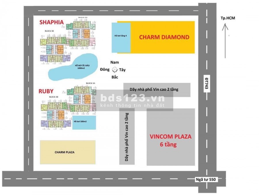 Chỉ với 399tr sở hữu CharmDiamond - Vincom Dĩ An chuẩn cao cấp 5 sao, 100% căn hộ đón nắng gió