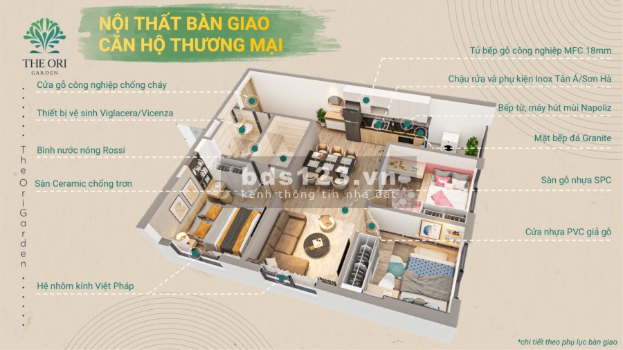 Bán căn hộ chung cư đang làm dậy sống thị trường Đà Nẵng The Ori Garden, giá tốt