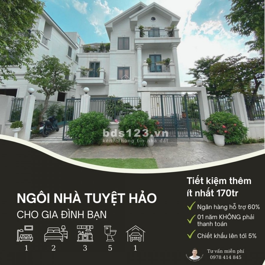 Tiết kiệm ít nhất 170 triệu đồng khi sở hữu căn biệt thự tại khu đô thị Times Garden Vĩnh Yên