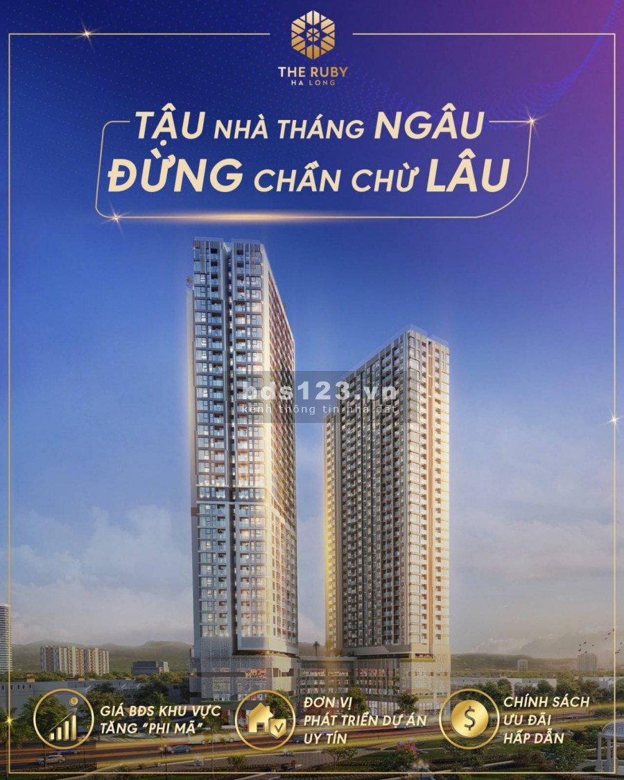 The ruby hạ long nơi an cư hoàn hảo cho những chủ nhân ưu tú, giá bán 25 triệu/m2, lhcc