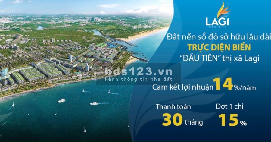 Khu đô thị biển đầu tiên tại Lagi, sổ đỏ sở hữu lâu dài, cam kết lợi nhuận 14%/ năm