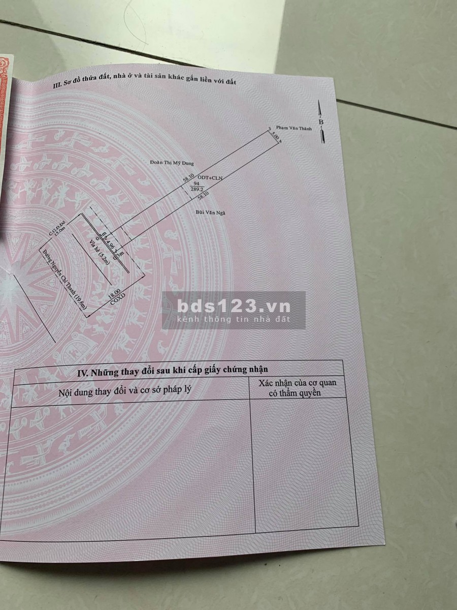 Cần bán 2 mảnh đất mặt tiền thành phố Thủ Dầu Một, Nguyễn Chí Thanh, lh 0902668806
