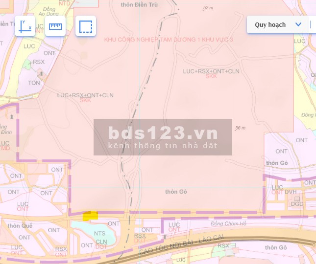 Bán giá vốn 125m, mặt đường 310 trước cổng khu công nghiệp Tam Dương, giá chỉ 1.5xx tỷ
