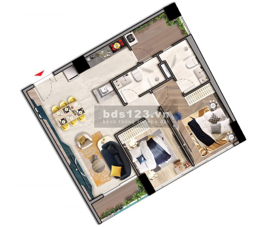 Cần bán căn hộ chính chủ diện tích 79m2, 2 pn chung cư Midtown M8, bán giá gốc