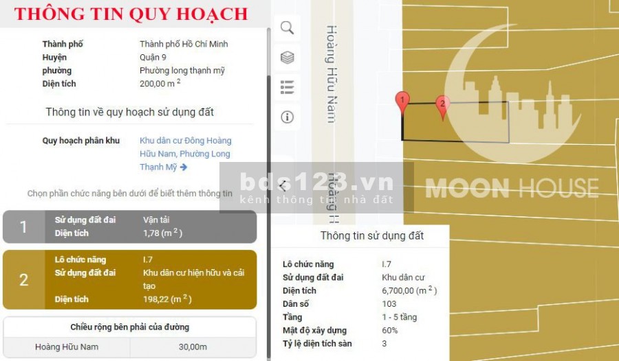 Bán đất Mặt tiền đường Hoàng Hữu Nam, Long Thạnh Mỹ Thủ Đức 200m2 full thổ cư