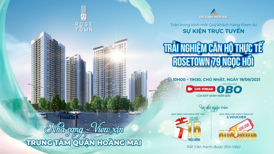 Bán căn hộ Rose Town 79 Ngọc Hồi, chính sách hấp dẫn, tiện ích đầy đủ, pháp lí chính chủ