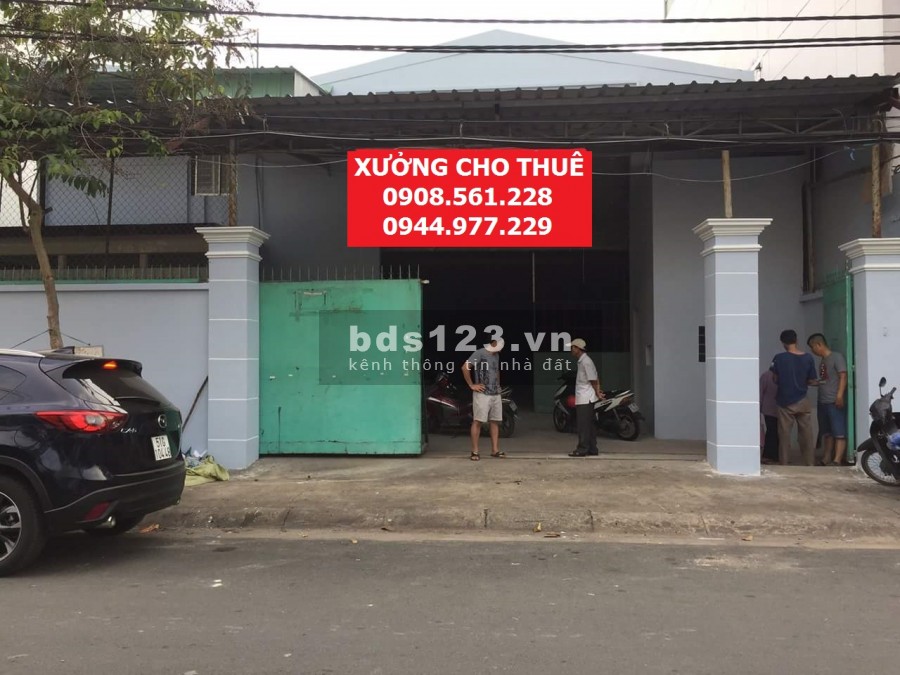Cho thuê nhà xưởng dt: 1200m2 đường Hiệp Thành 13, Quận 12 lh: 0908.561.228