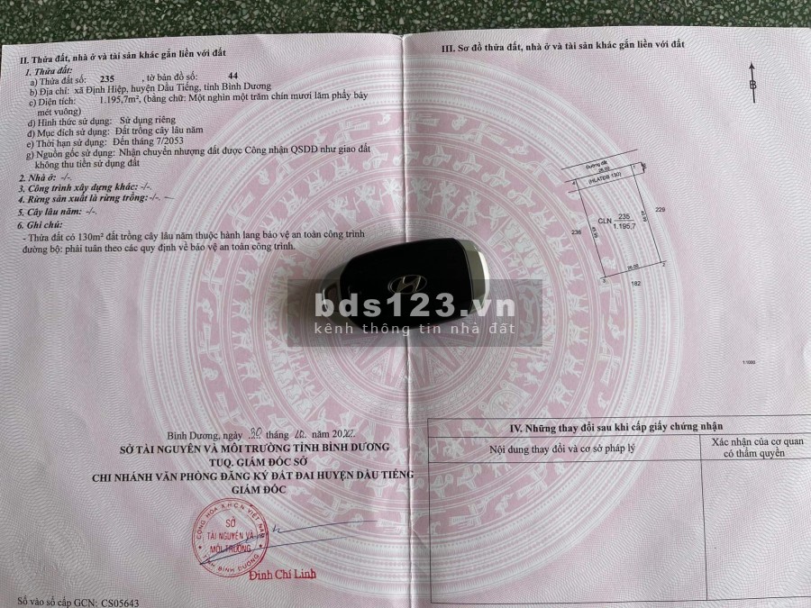 Bán đất Dầu Tiếng, Bình Dương 70 triệu/m2 giấy tờ đầy đủ, khu dân cư đông đúc, sổ sẵn
