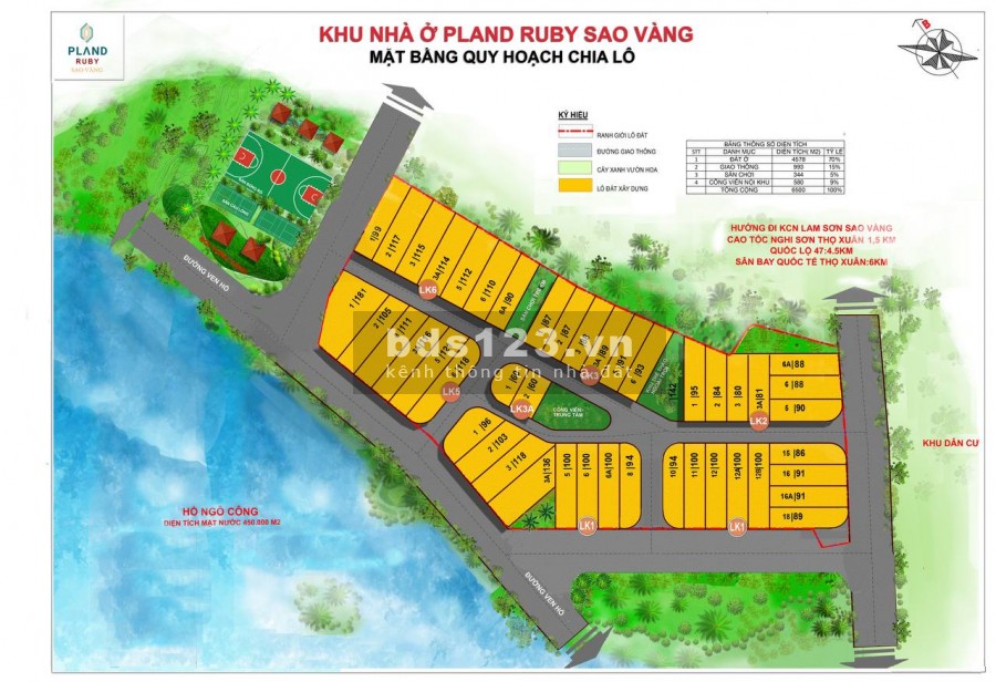 Mở bán 3 lô view hồ suy nhất khu nhà ở Pland Ruby sao vàng, giá chỉ 1.2 tỷ/lô, sổ sẵn