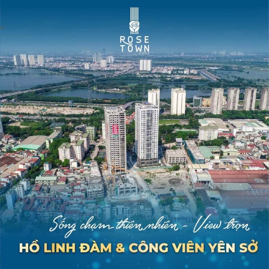 Mở bán khu căn hộ cao cấp đạt chuẩn chung cư Rose Town, giá tốt 1.9 tỷ, sổ hồng trao tay