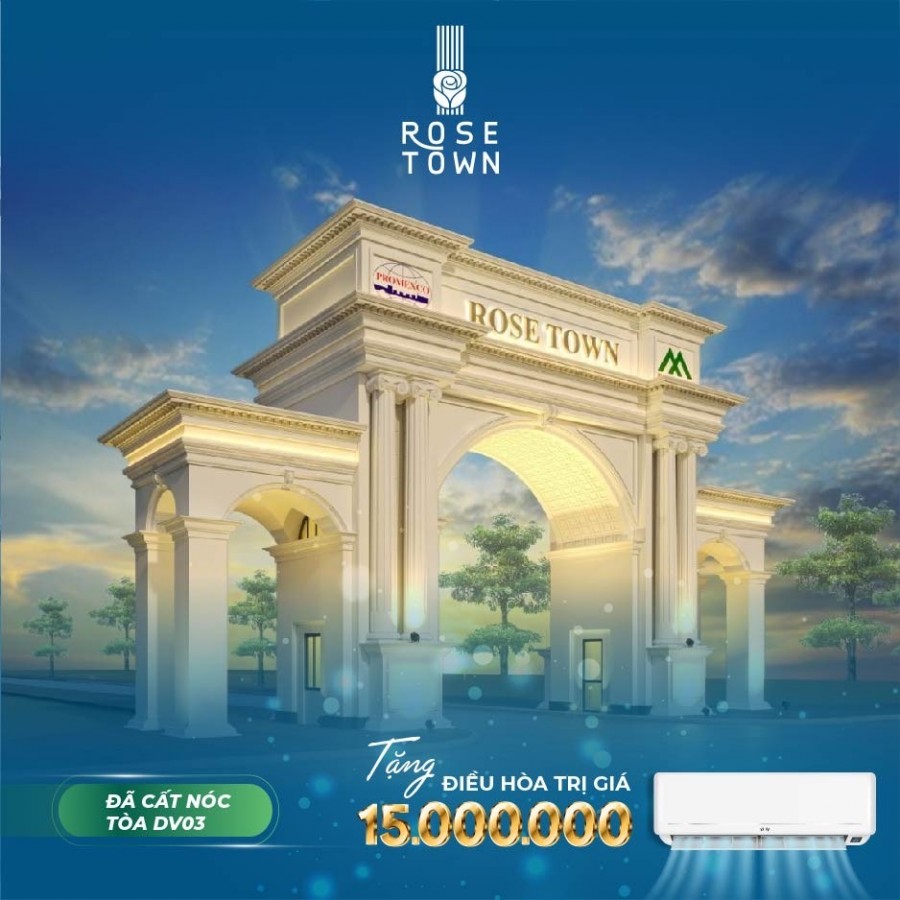 Mở bán khu căn hộ cao cấp đạt chuẩn chung cư Rose Town, giá tốt 1.9 tỷ, sổ hồng trao tay
