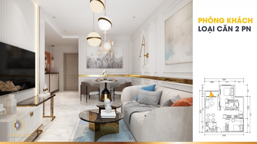 Giá chỉ 1.9 tỷ/căn thanh toán 1%/tháng, chiết khấ 4%-18% chung cư Moonlight Centrer