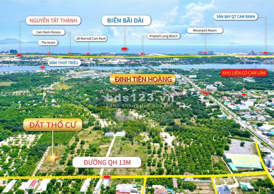Bán đất nền trung tâm hàng chính Cam Lâm, đầu tư sinh lời cao, pháp lí đầy đủ, lhcc