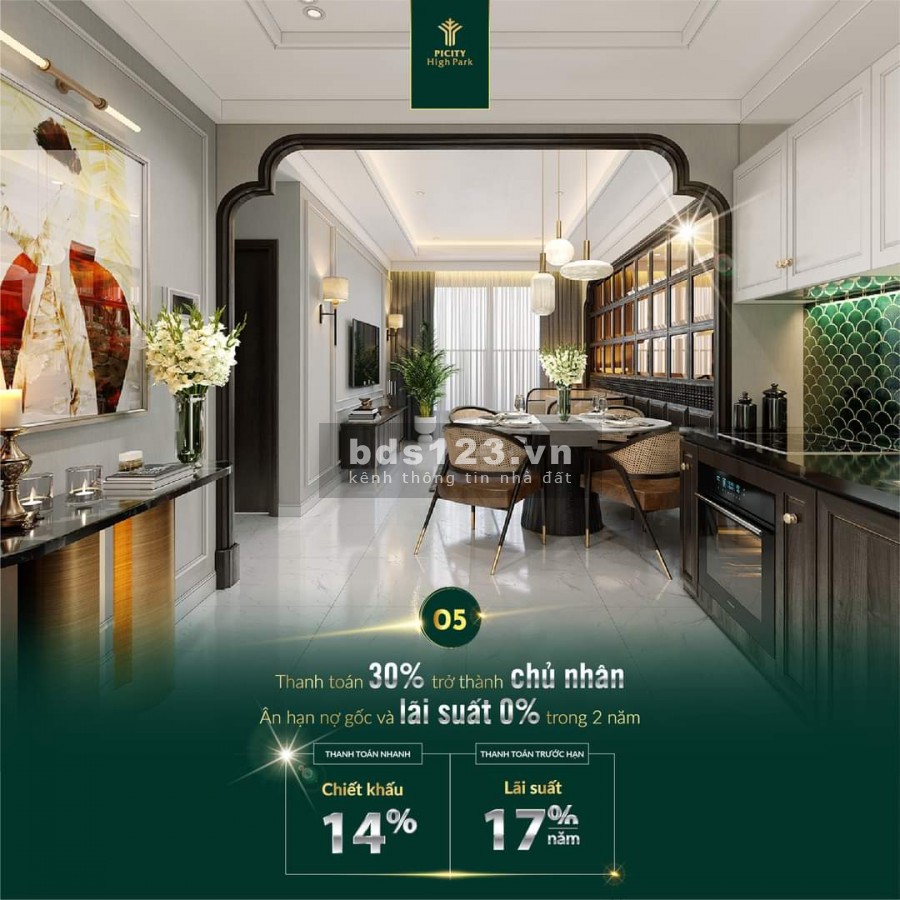 Picity High Park căn hộ giá rẻ mùa covid 750tr nhận nhà CK 11%, cùng nhiều phần quà