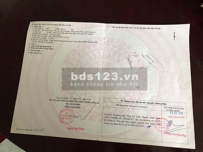 Chính chủ bán gáp đất dt 125m2, mặt tiền 16m, ngay khu công…