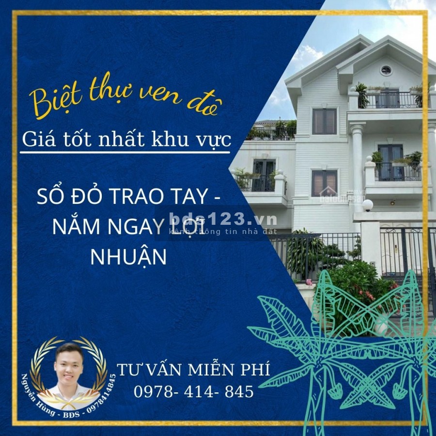 Biệt thự ven đô giá tốt nhất khu vực diện tích sử dụng 145m2, đúc kiên cố 3.5 tầng sổ trao tay