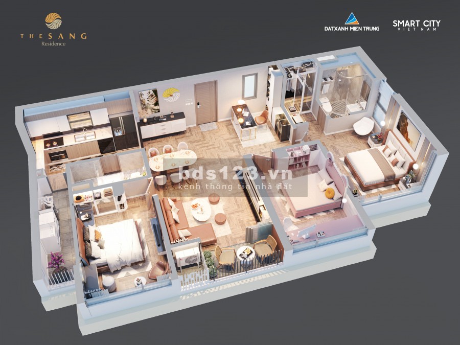 Bán căn hộ đáng sống tại cc The Sang Residence 3 phòng ngủ, view biển Mỹ Khê, Đà Nẵng