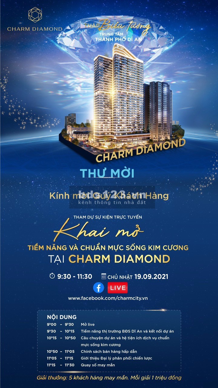 Siêu phẩm CharmDiamond có trung tâm thương mại Vincom đầu tiên tại Bình Dương