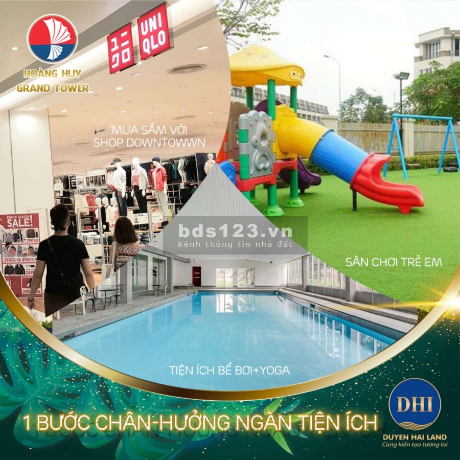 Chỉ với 500 triệu đồng sở hữu căn hộ Hoàng Huy Grand Tower, tiềm năng cho thuê hay để ở đều cực tốt.
