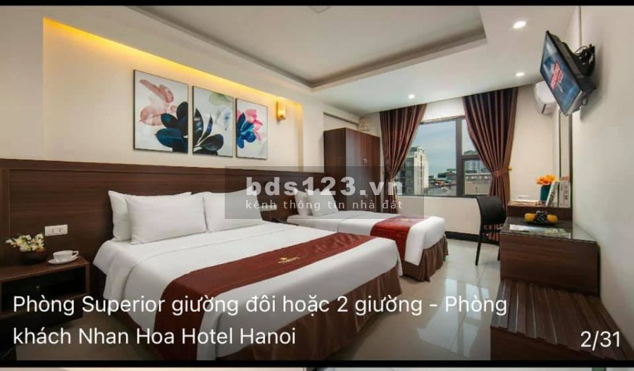 Bán Khách Sạn 3 Sao Nhân Hòa 9 tầng 42 Phòng Chuẩn dt 250m2 mặt tiền 9.2m, giá 58 tỷ