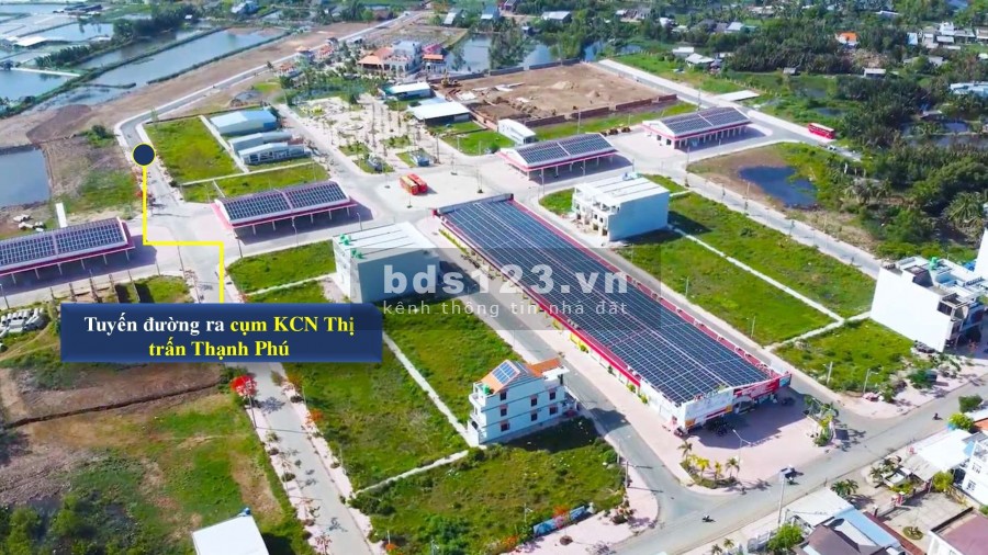 Cần bán đất nền liền kề chợ, Cụm Công Nghiệp giá ưu đãi Huyện Thạnh Phú, tiện ích đủ