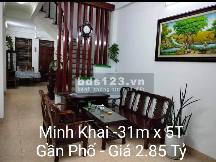 Minh Khai gần phố ngõ thông nhà đẹp ở ngay dtsd 31m2 5 tầng giá 2.85 tỷ. SĐCC.